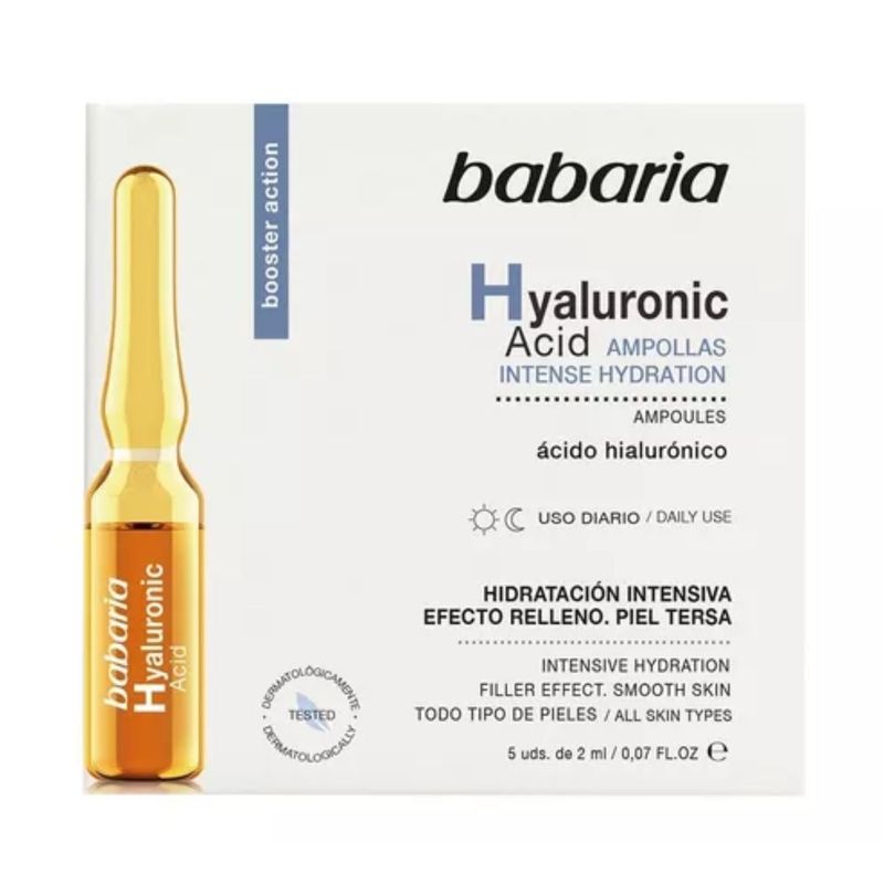 BABARIA - Ampolletas Hidratación Intensa Babaria Hyaluronic Acid 5x2ml