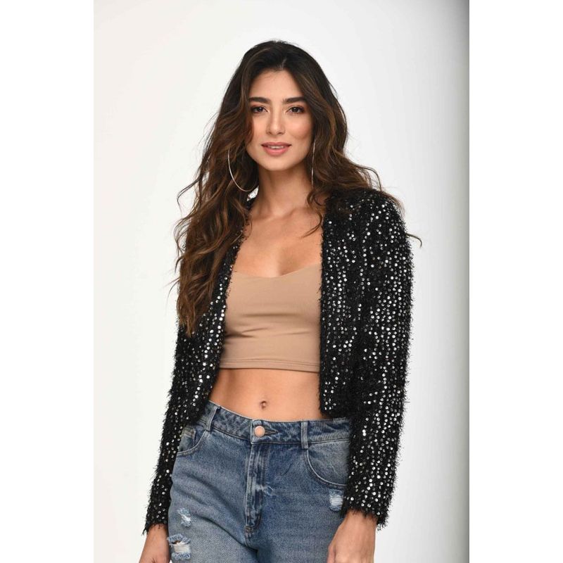 RAGGED - Chaqueta brillo Negro Ragged