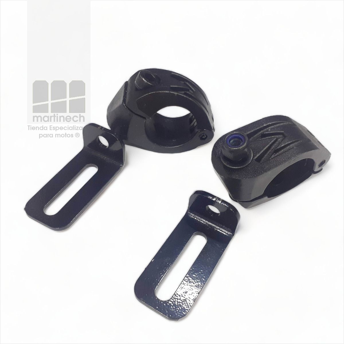 MAXIMA - Soportes Exploradoras Moto Nylon Para Defensa Con Extensor - Negro