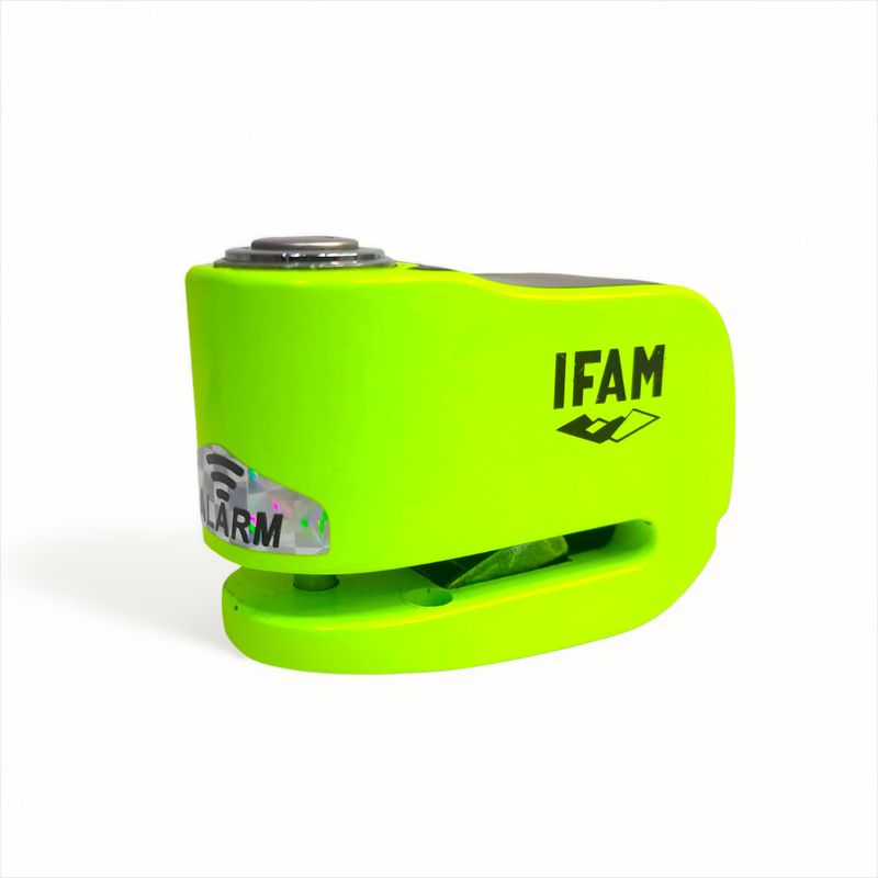 IFAM - Candado Alarma Moto Seguridad Alta Freno Disco Ifam Premium - Amarillo Neon