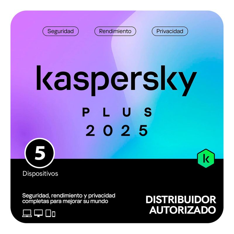 KASPERSKY - Antivirus Kaspersky Plus 5 Dispositivo 1 Año