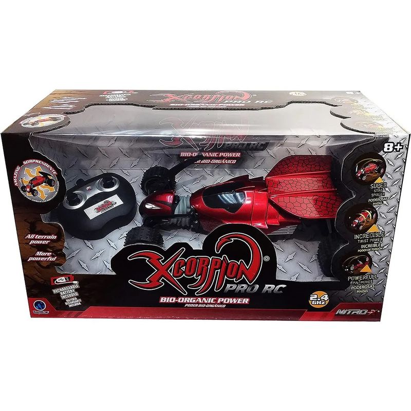 TOY LOGIC - Carro Vehiculo A Control Remoto Xcorpion Pro RC Rojo