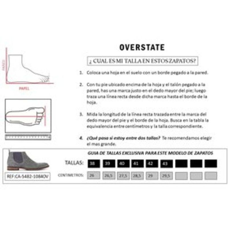 Bota Estilo Chelsea en Cuero Para Hombre CA-5482-1084ov Gris