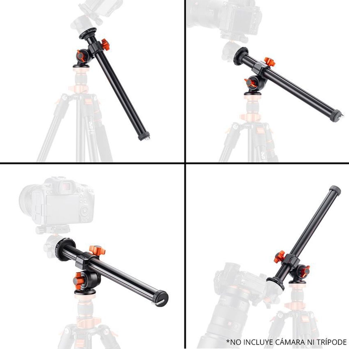 K&F CONCEPT - Brazo extensor cenital 360° kf concept para tripode