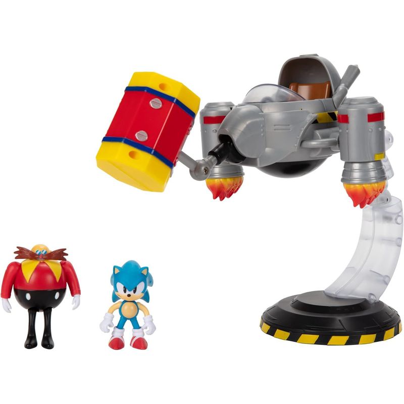 JAKKS PACIFIC - Figura De Acción Sonic  EggMan Set De Batalla Egg Mobile