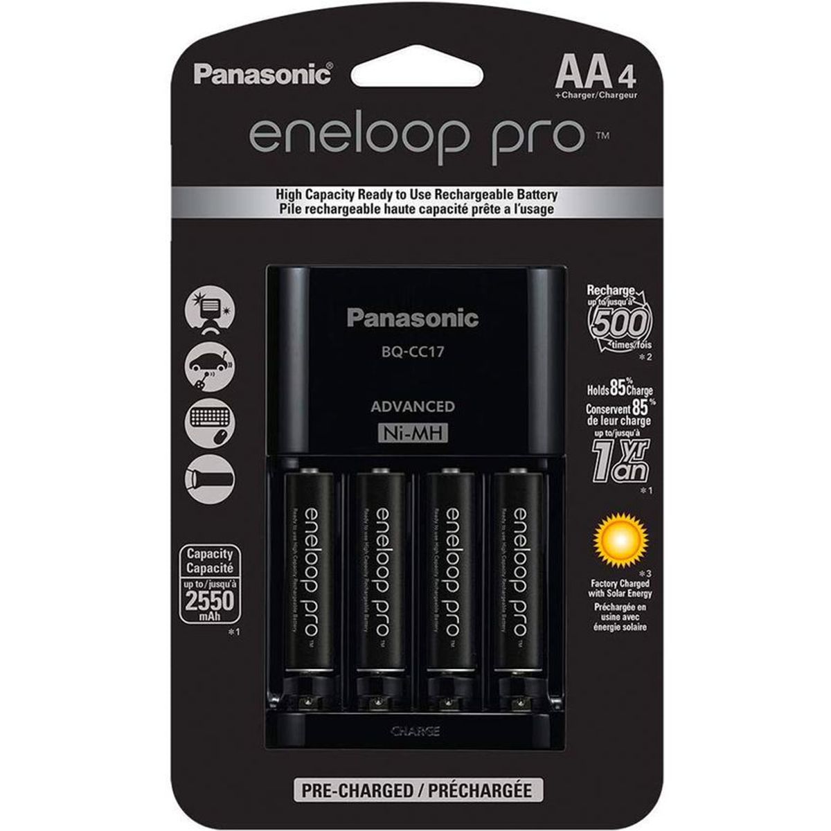 PANASONIC - Cargador + pilas aa panasonic eneloop pro