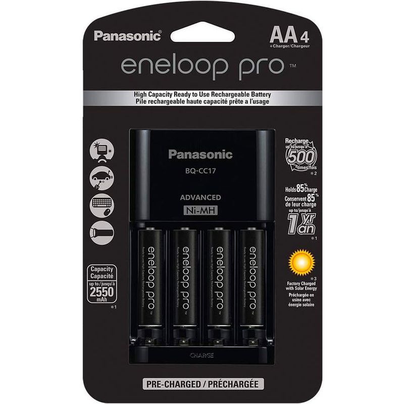 PANASONIC - Cargador + pilas aa panasonic eneloop pro