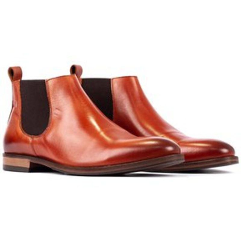 OVERSTATE - Botas Estilo Chelsea en Cuero Para Hombre  CA-5482-3304ov Miel