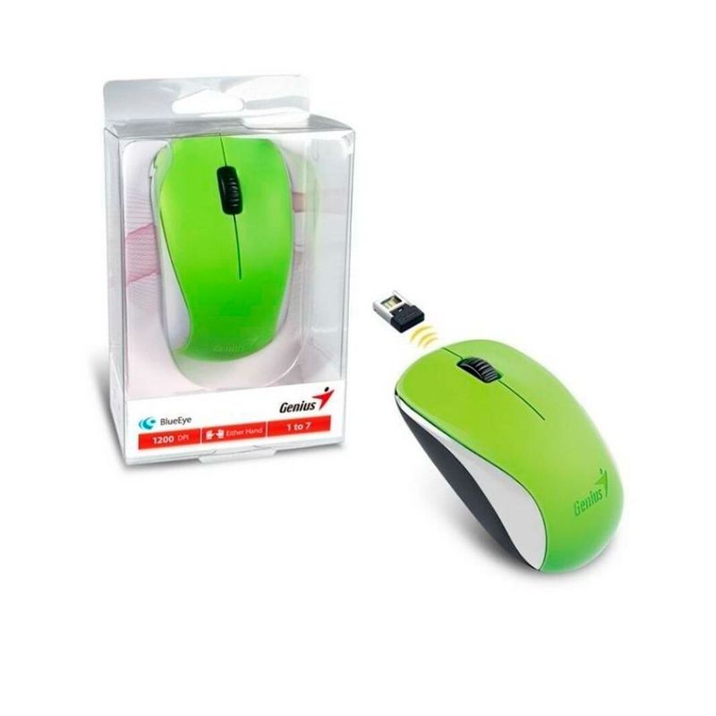 GENIUS - Mouse Inalámbrico Genius Nx-7000 Spring Green Receptor Usb