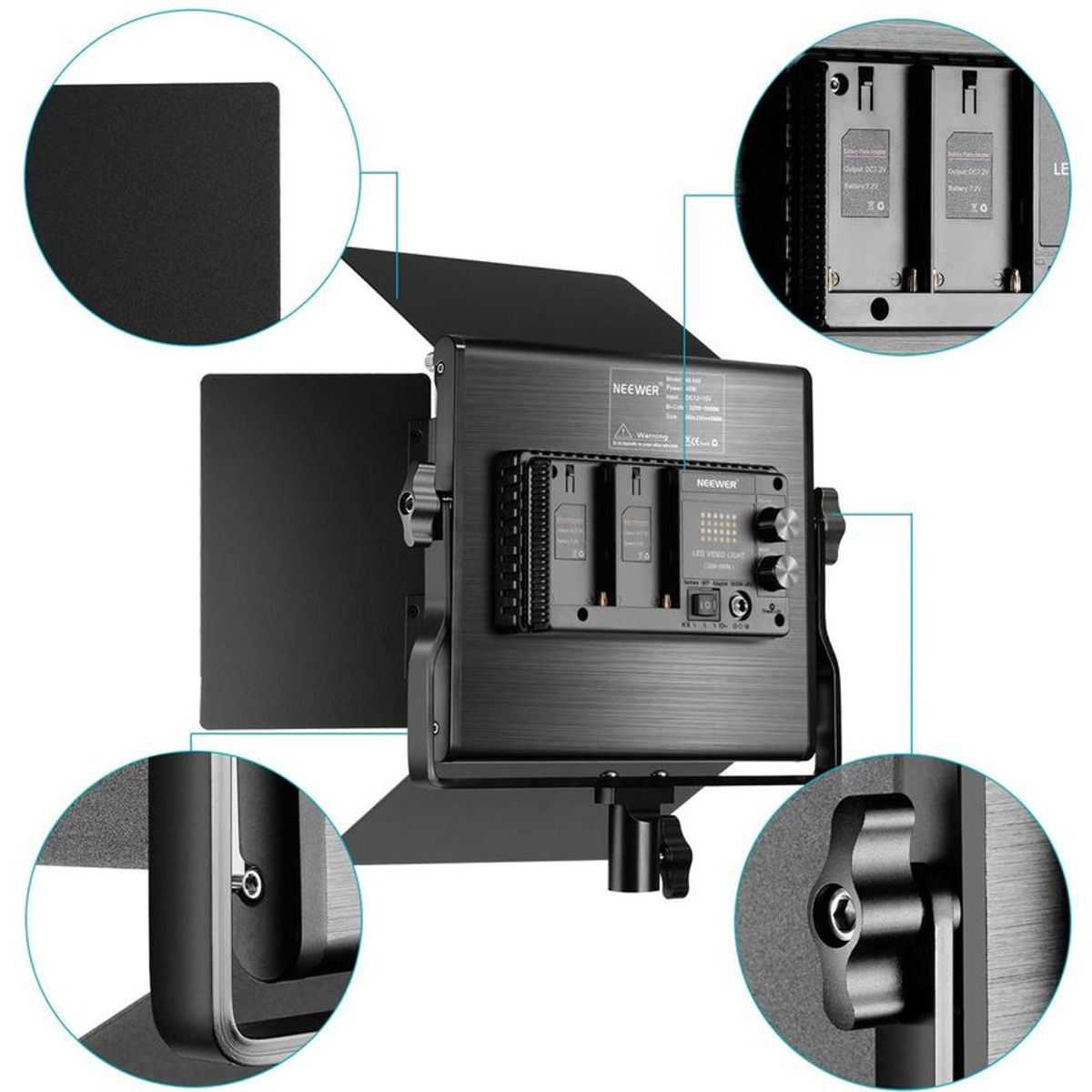 NEEWER - Panel luz 660 led bi-color continua metálico para estudio