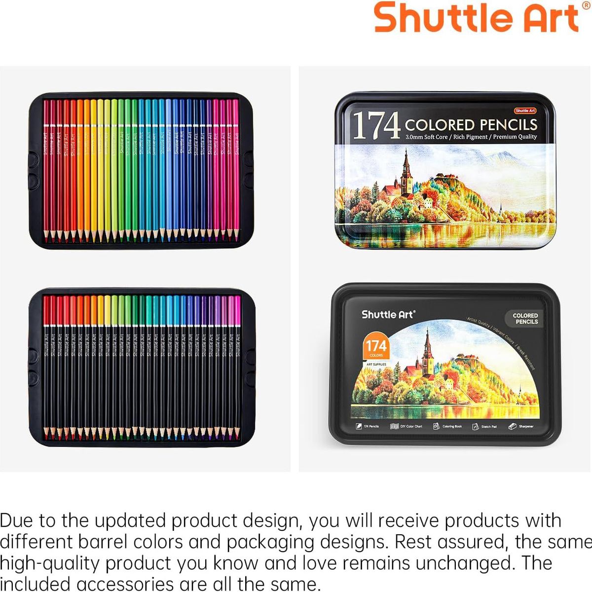 GENERICO - Kit De Dibujo Colores Profesionales 174 Und Shuttle Art