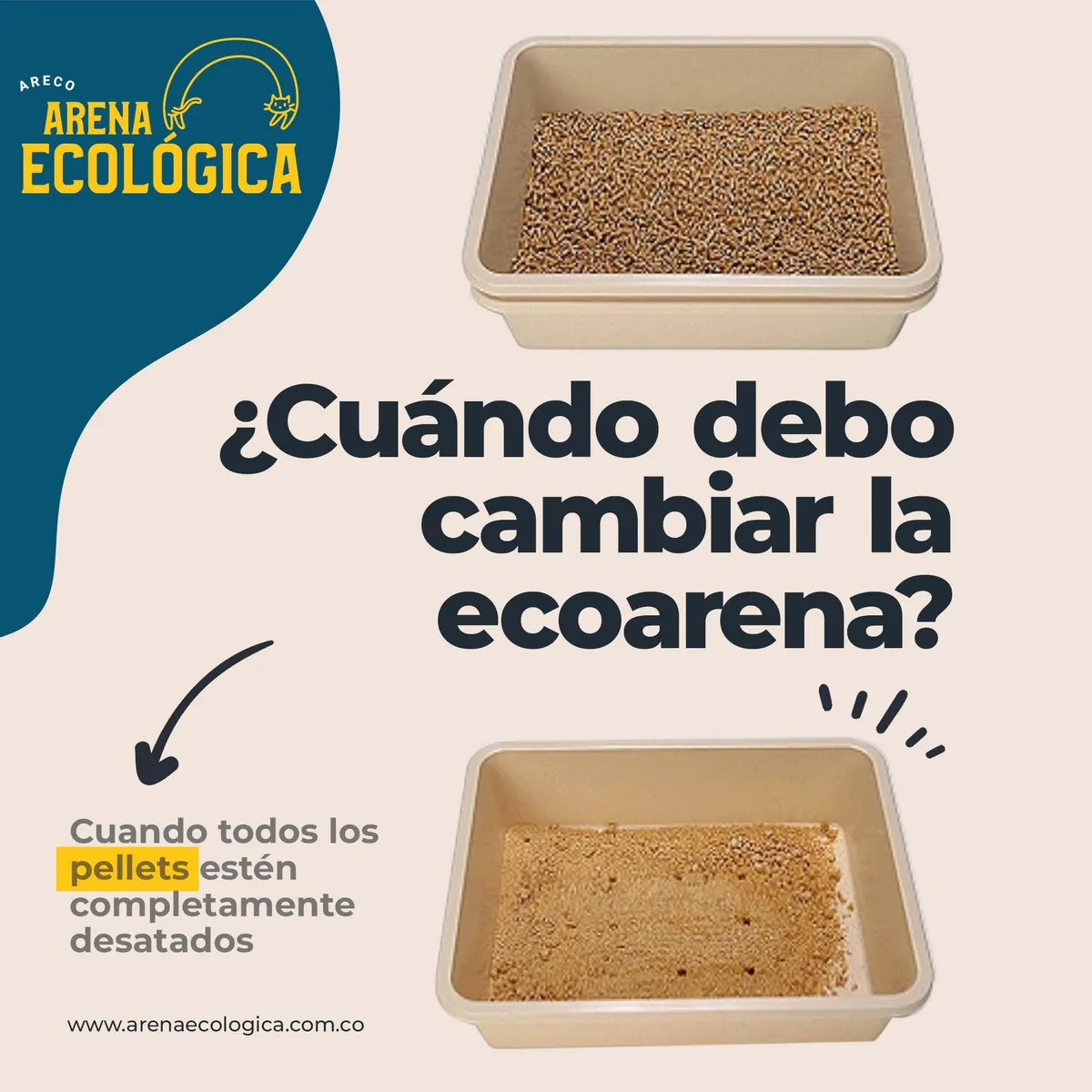 GENERICO - Arena Ecológica para Gatos 20 kg - Pellets Premium ARECO