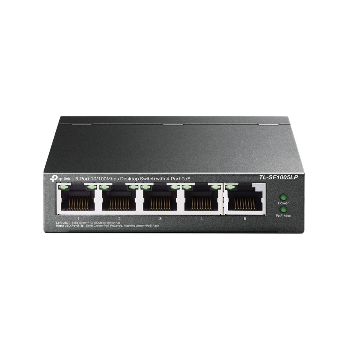 TP LINK - Switch Tp-link Tl-sf1005lp 5 Puertos 10/100 4 Poe Metálico