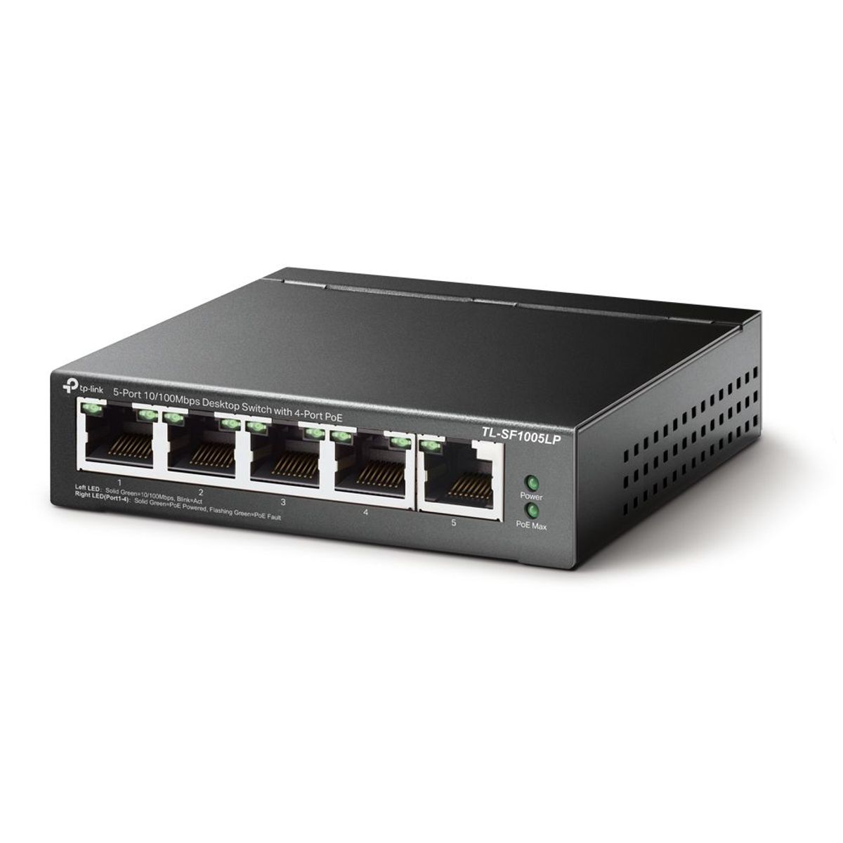 TP LINK - Switch Tp-link Tl-sf1005lp 5 Puertos 10/100 4 Poe Metálico