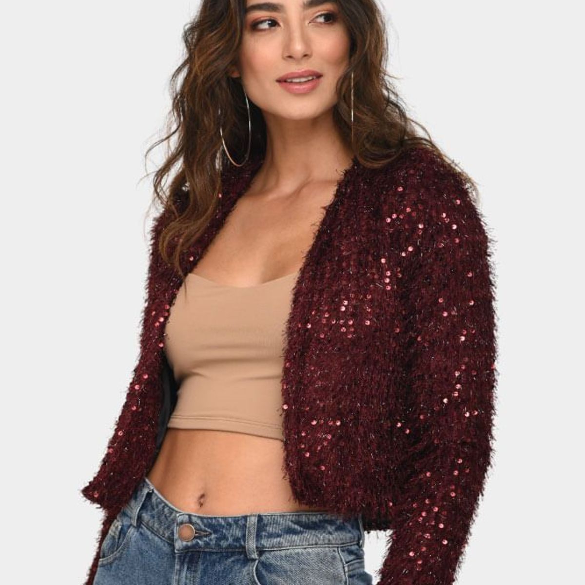 RAGGED - Chaqueta brillo Rojo oscuro Ragged