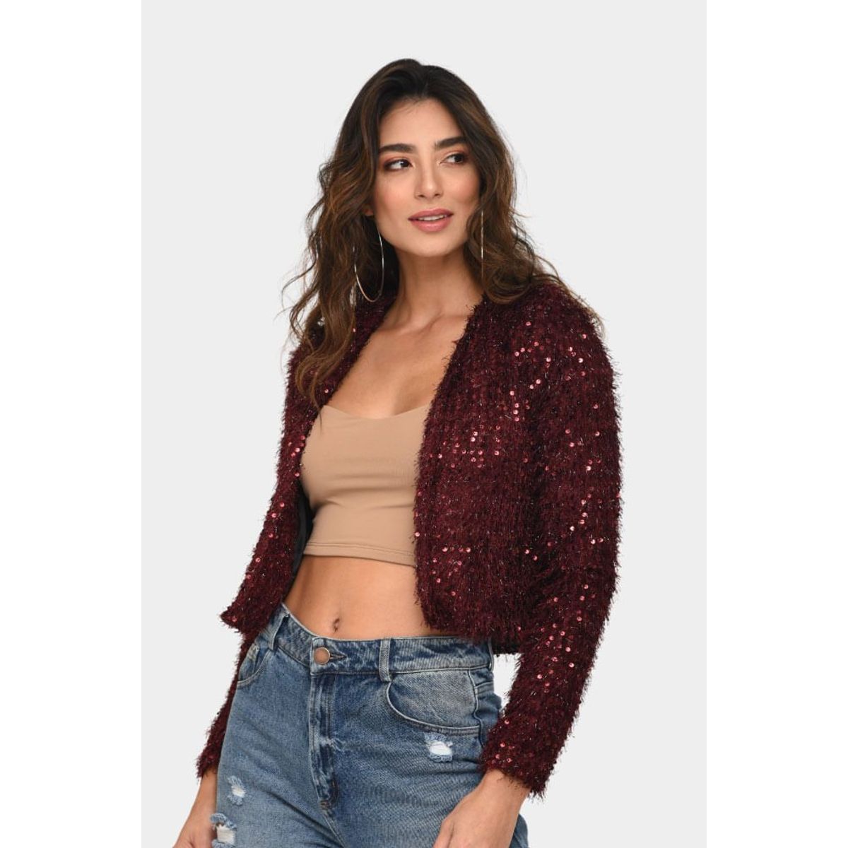 RAGGED - Chaqueta brillo Rojo oscuro Ragged