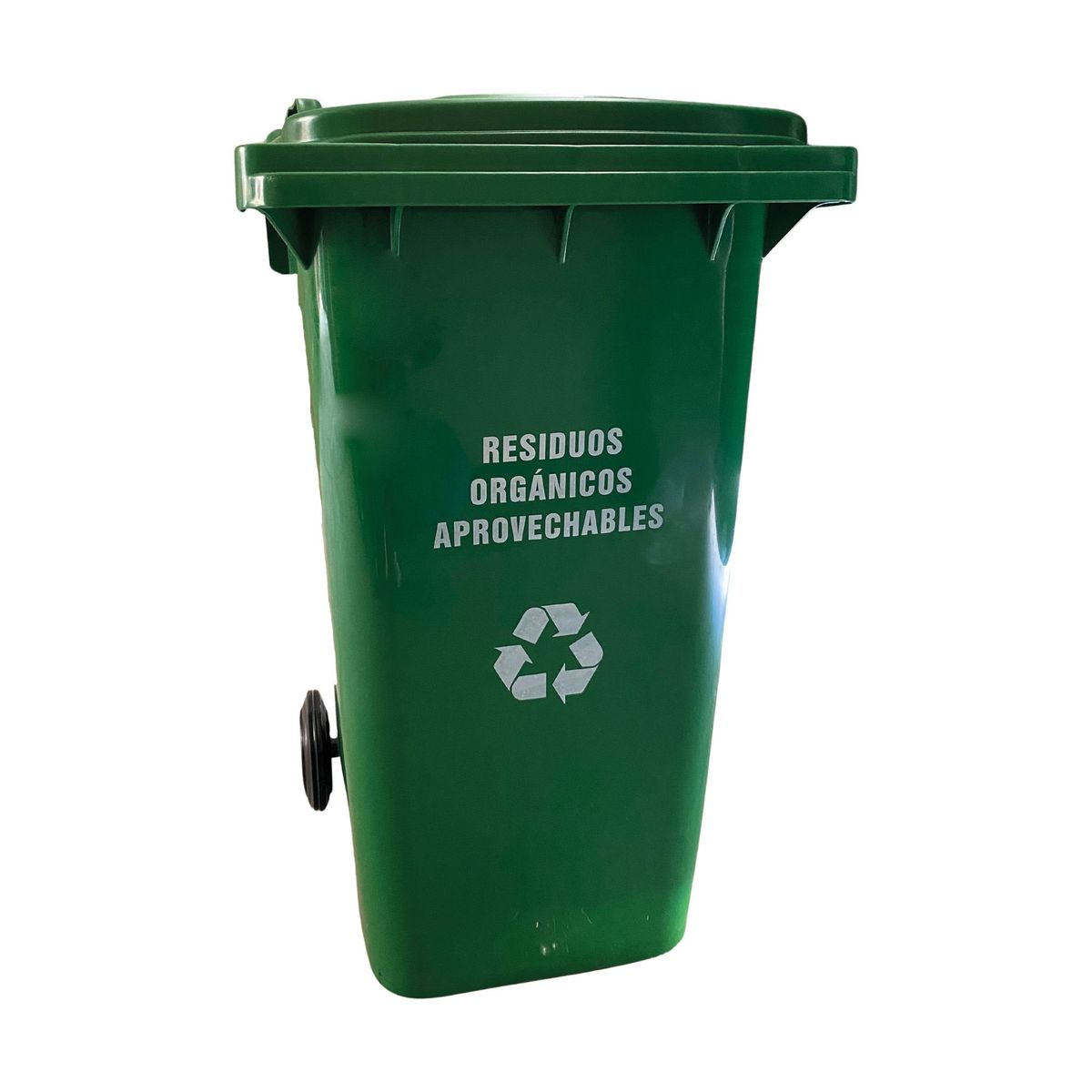 TRIPLE CLEAN - Contenedor de basura de 240 litros verde
