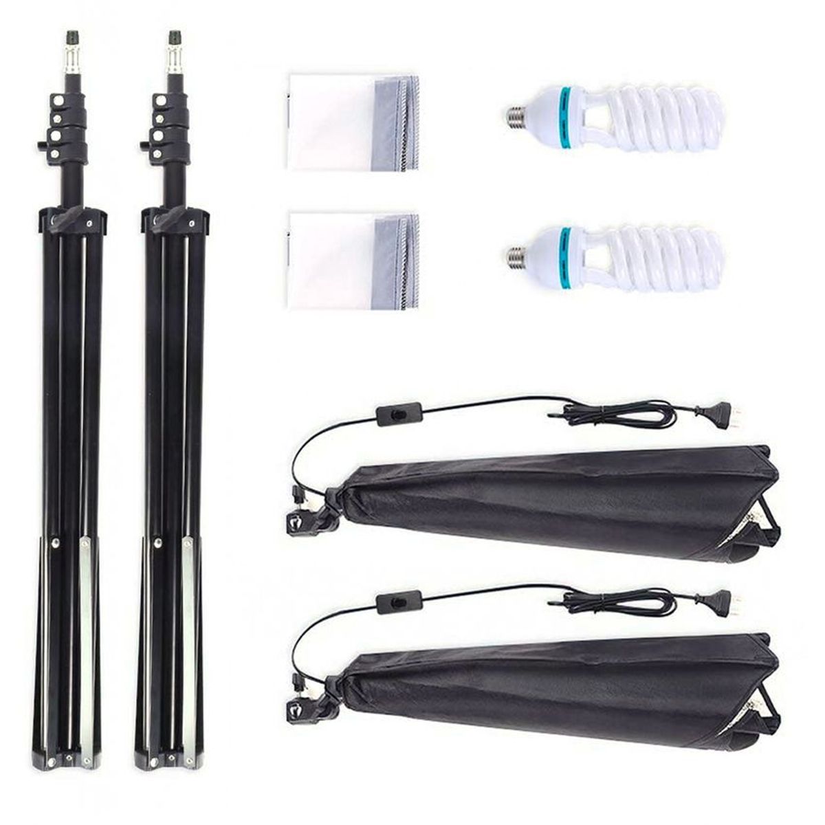 GENERICO - Kit softbox 5500k 900w iluminacion continua tripode bombillo