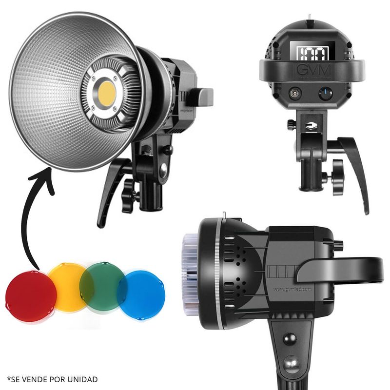 GENERICO - 2x gvm p80s ii set iluminacion de estudio luces led profesionales