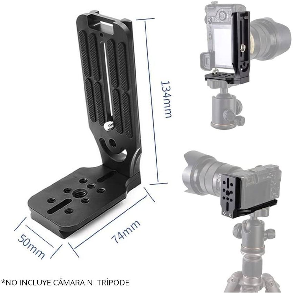 GENERICO - Zapata para tomas verticales y horizontales con camara tripode