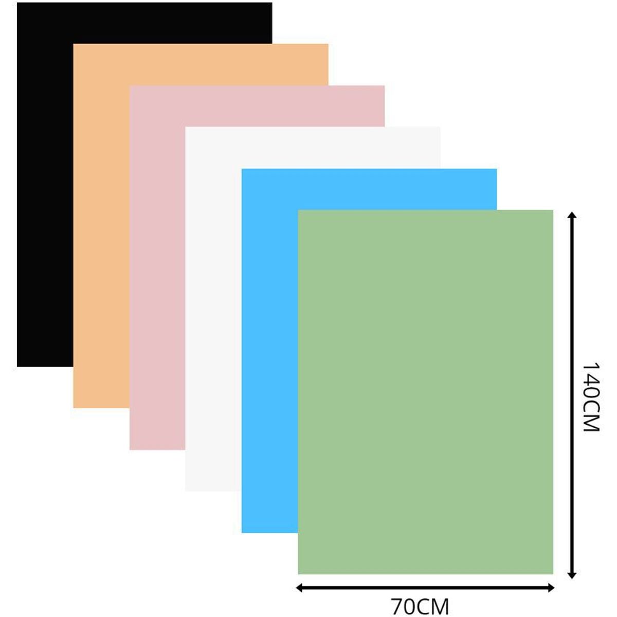 GENERICO - Combo de fondos pvc vinilo 6 colores mate fotografia video