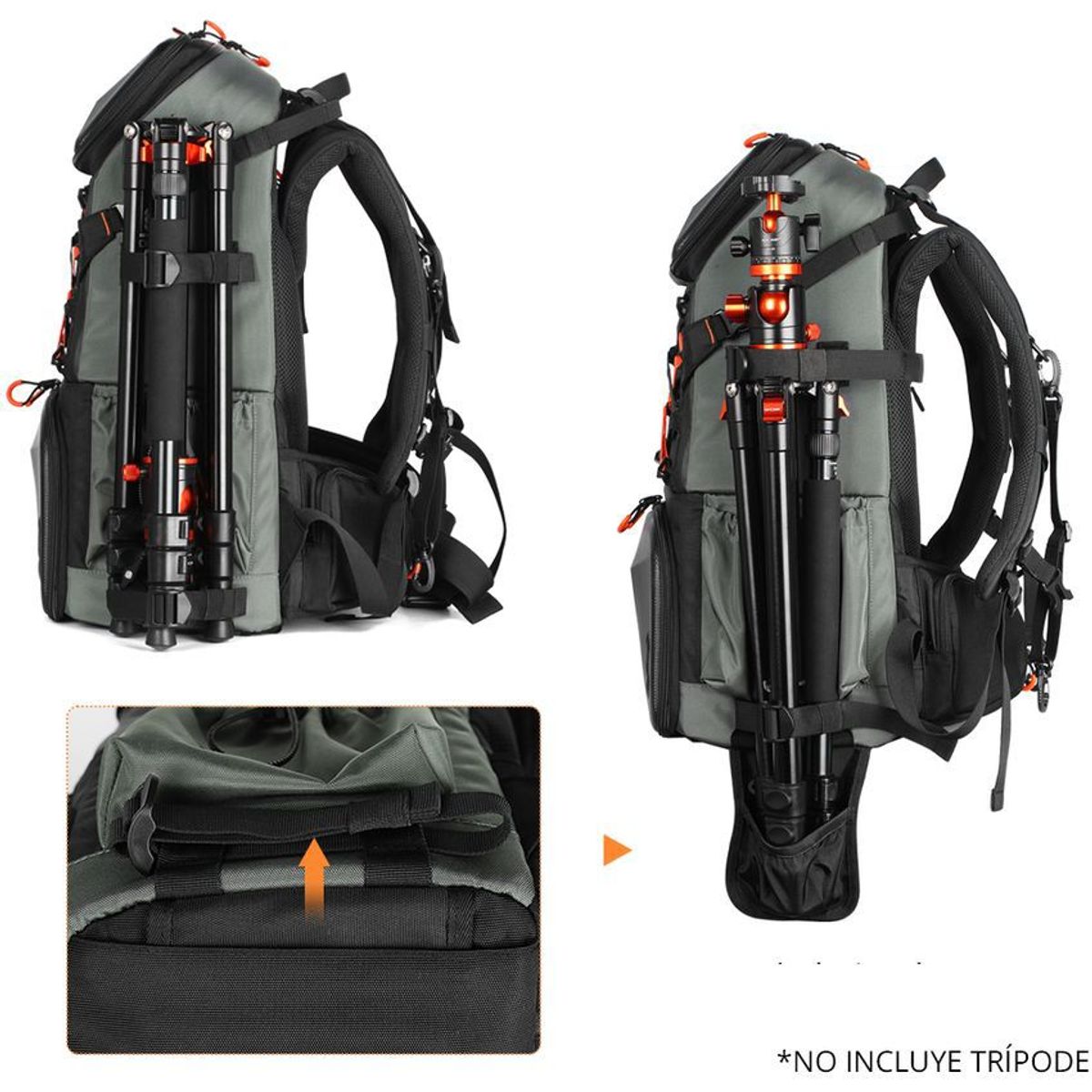 K&F CONCEPT - Maleta fotográfica profesional 32l cubierta impermeable para viajes
