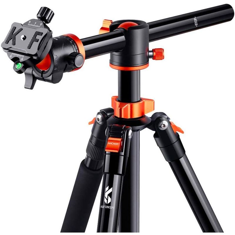 K&F CONCEPT - Tripode 360° 185cm cenital 2-en-1 kf