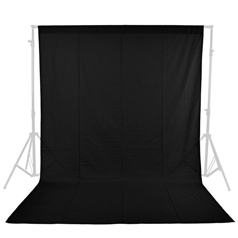 GENERICO - Telón negro para fondo de estudio fotográfico video 1.8m x 2.8 m