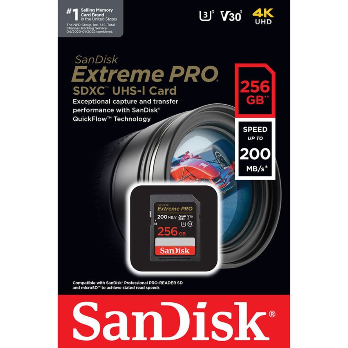 SANDISK - Memoria 256gb sandisk extreme pro uhs-i sdxc 200mbs