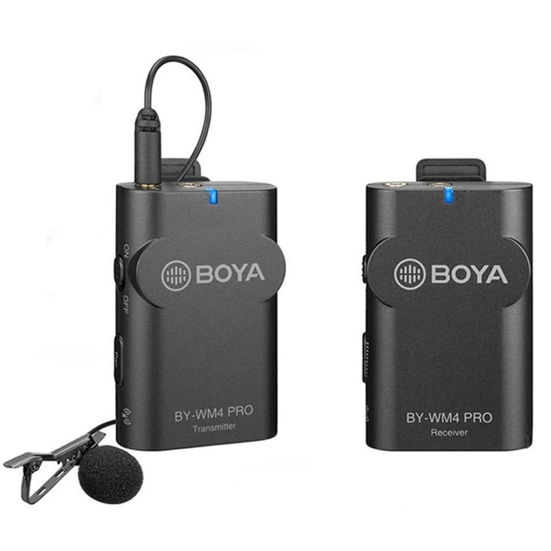 BOYA - Micrófono de solapa inalámbrico boya wm4 pro para cámara o celular