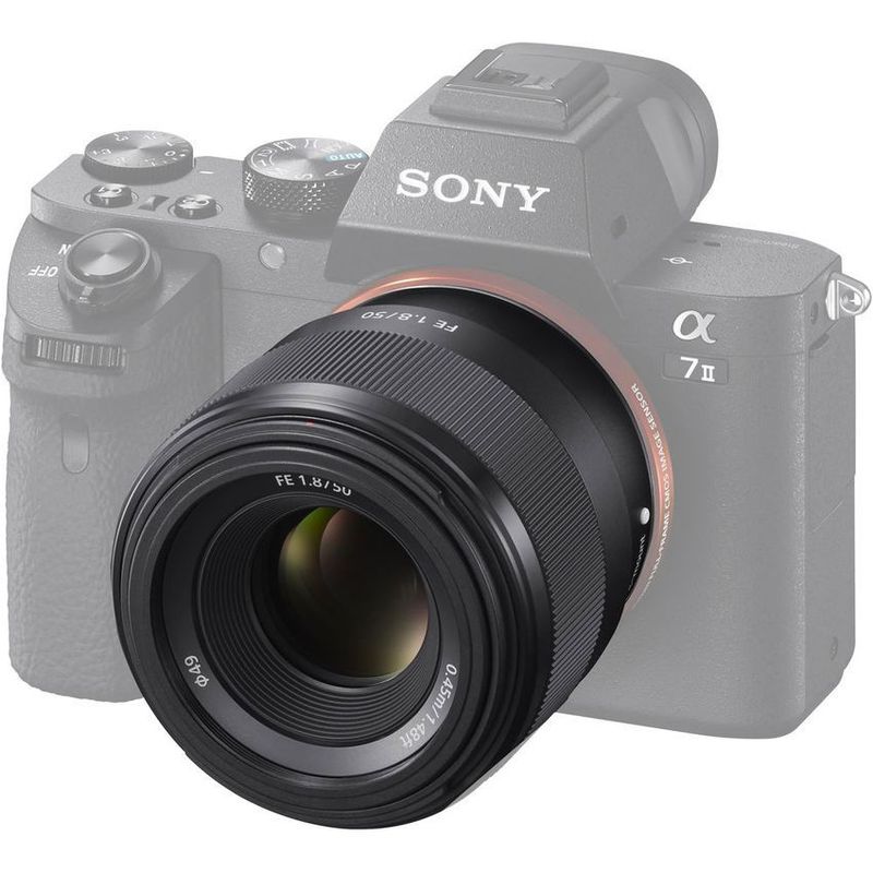 SONY - Lente sony fe 50mm f/1.8 montura e para cámara full frame y aps-c