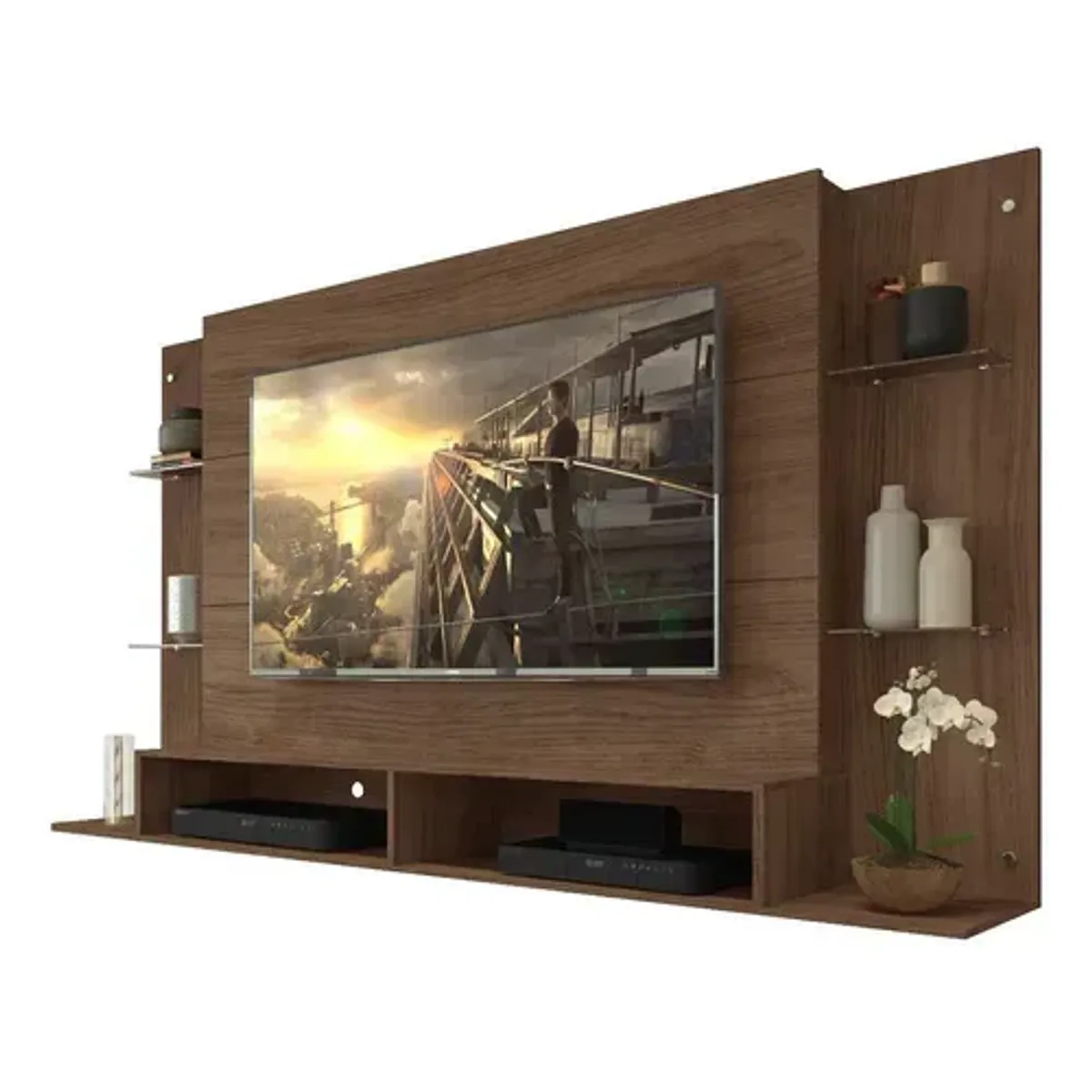 GENERICO - Panel De TV Braga Para Tv De Hasta 60 Pulgadas Color Marrón