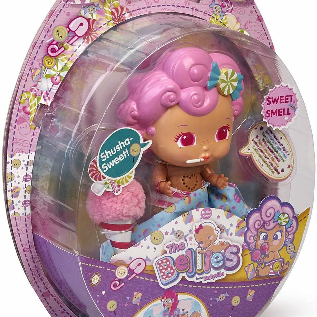 THE BELLIES - The Bellies Bellyville Muñeca Bebe Interactiva Shusha Sweet