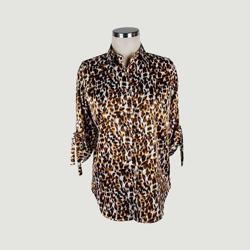 L Y H - Blusa Para Mujer Manga 3/4 Café Marca L&H