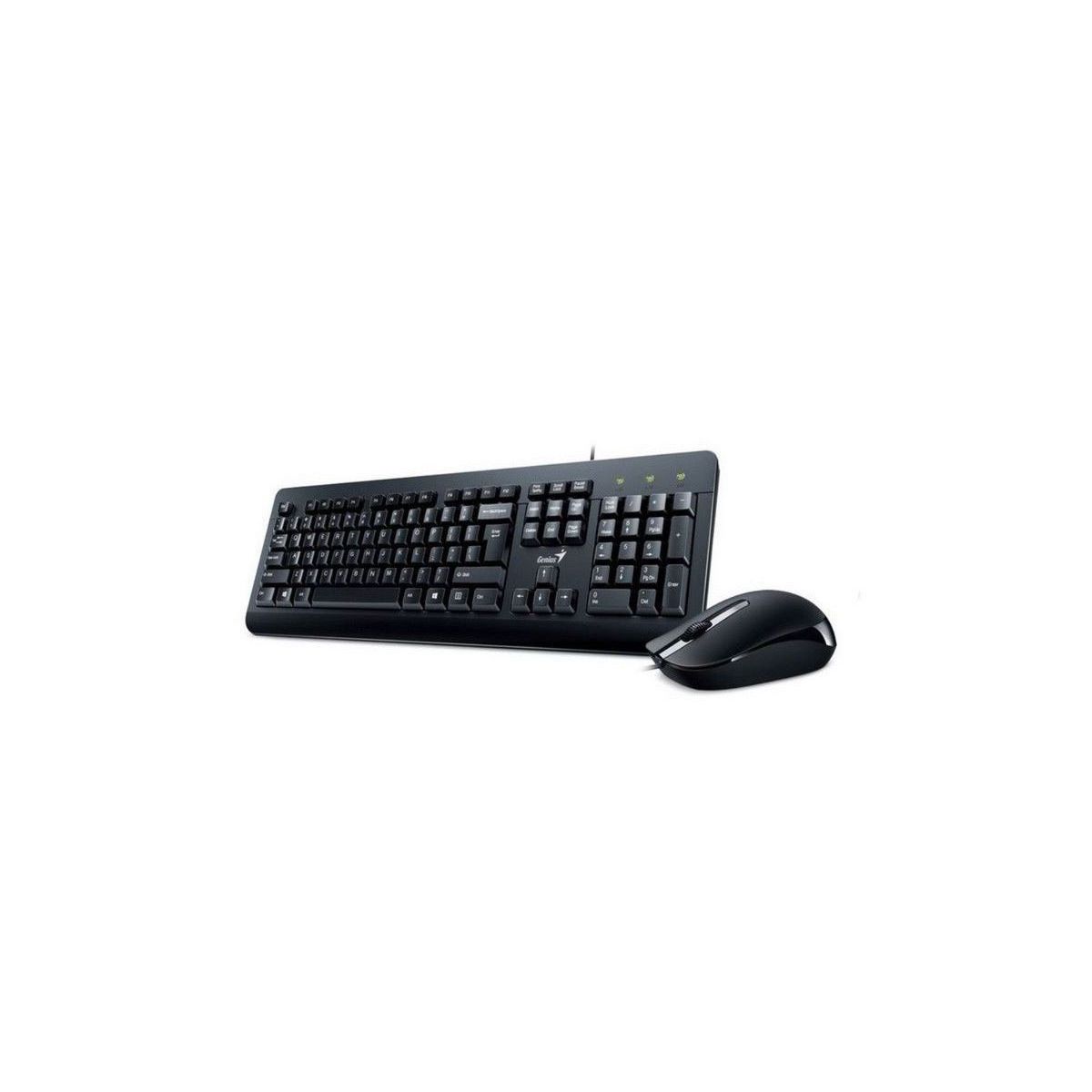 GENIUS - Combo  teclado + mouse Genius Alambrico Genius KM-160 Negro