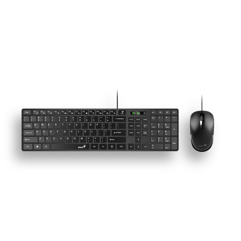 GENIUS - Combo teclado Mouse Genius SlimStar C126  Alambrico USB Negro