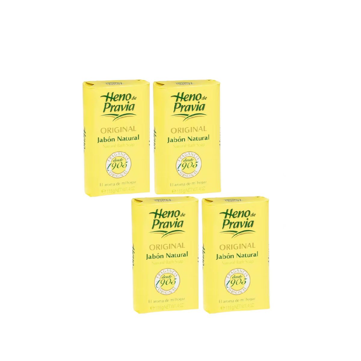 HENO DE PRAVIA - Jabón en Barra Heno de Pravia Original - 4pack - 460 gr