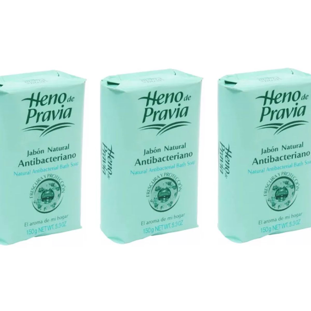 HENO DE PRAVIA - Jabón En Barra Heno de Pravia Antibacteriano - 3Pack- 450 gr