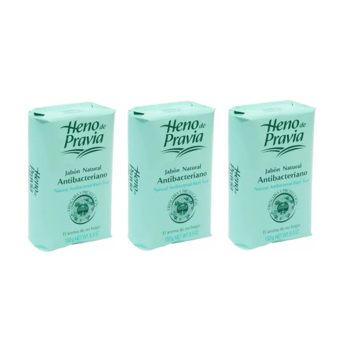 HENO DE PRAVIA - Jabón En Barra Heno de Pravia Antibacteriano - 3Pack- 450 gr