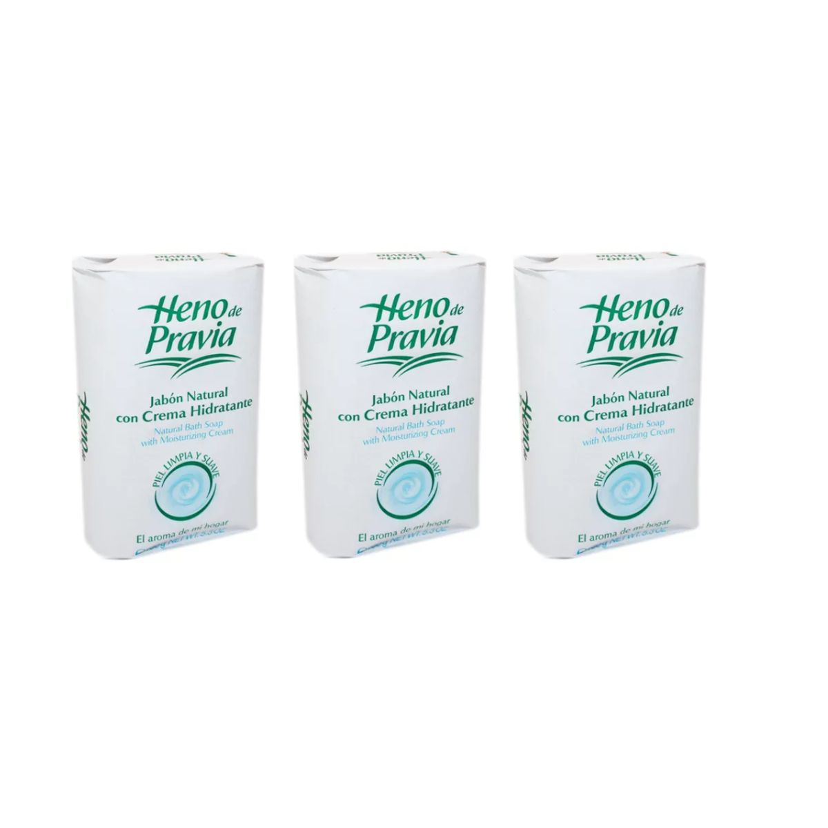 HENO DE PRAVIA - Jabón en Barra Heno de Pravia Hidratante - 3Pack - 450 gr