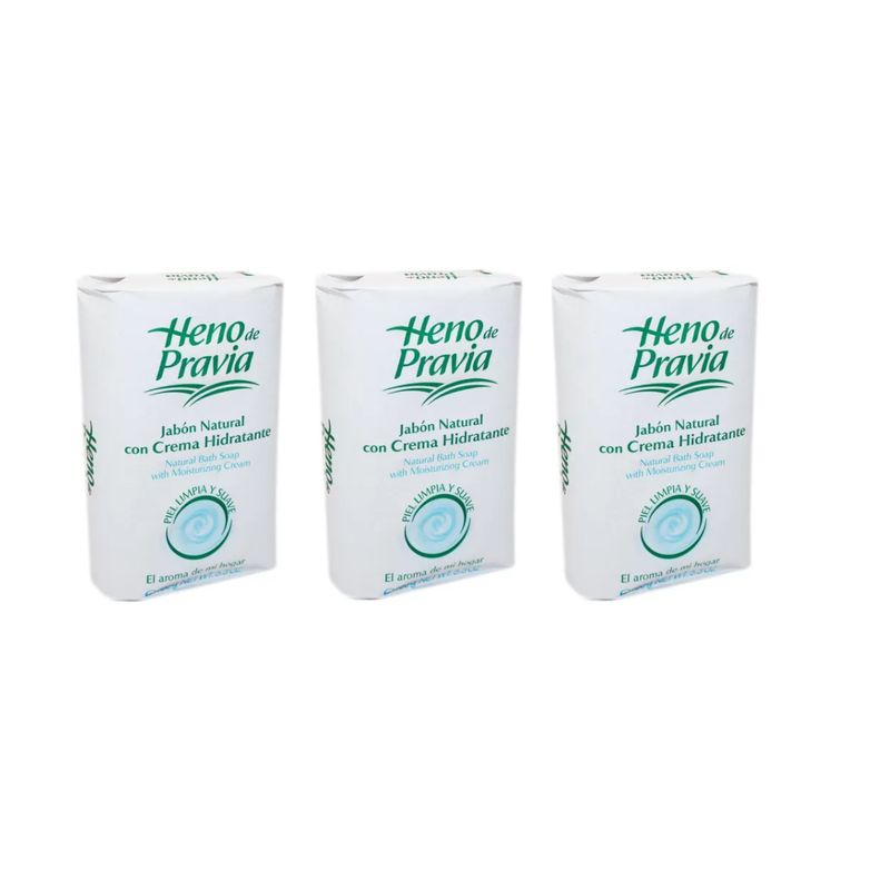 HENO DE PRAVIA - Jabón en Barra Heno de Pravia Hidratante - 3Pack - 450 gr