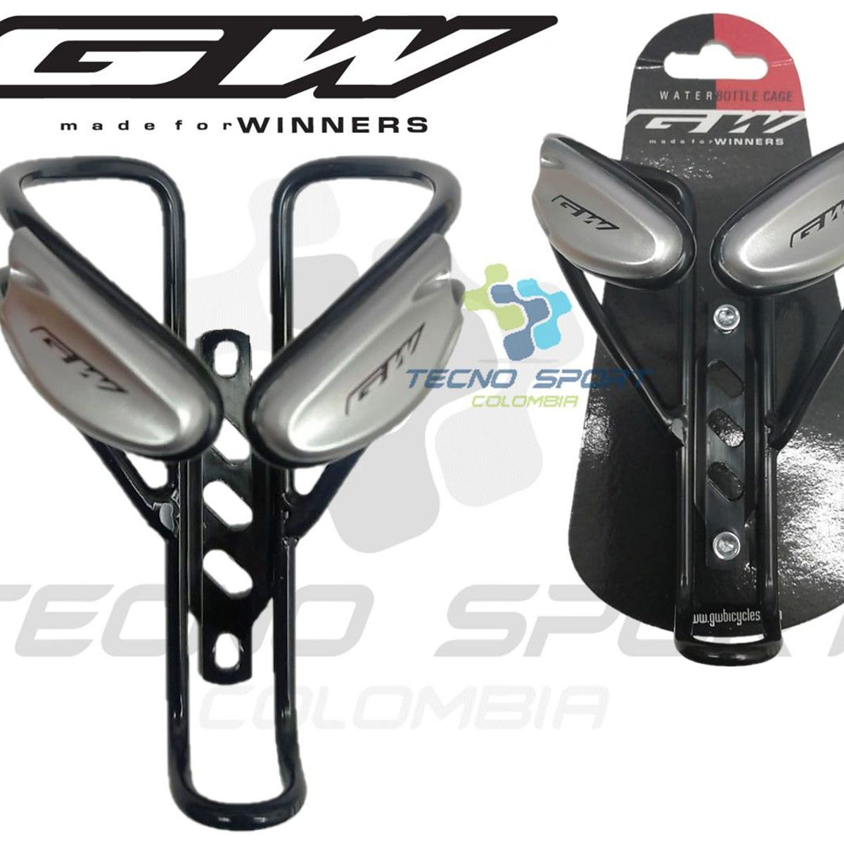 GW - Porta Caramañola Gw Soporte Base Termo Bicicleta Aluminio