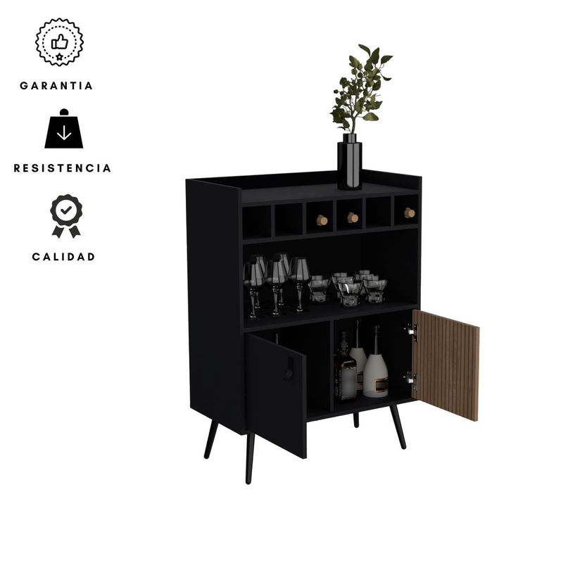 EKONOMODO COLOMBIA - Mueble De Bar Dos Puertas Ness Wengue Lenno