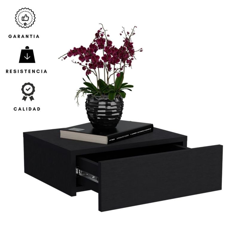 EKONOMODO COLOMBIA - Mesa De Noche Flotante Con Cajon Wengue