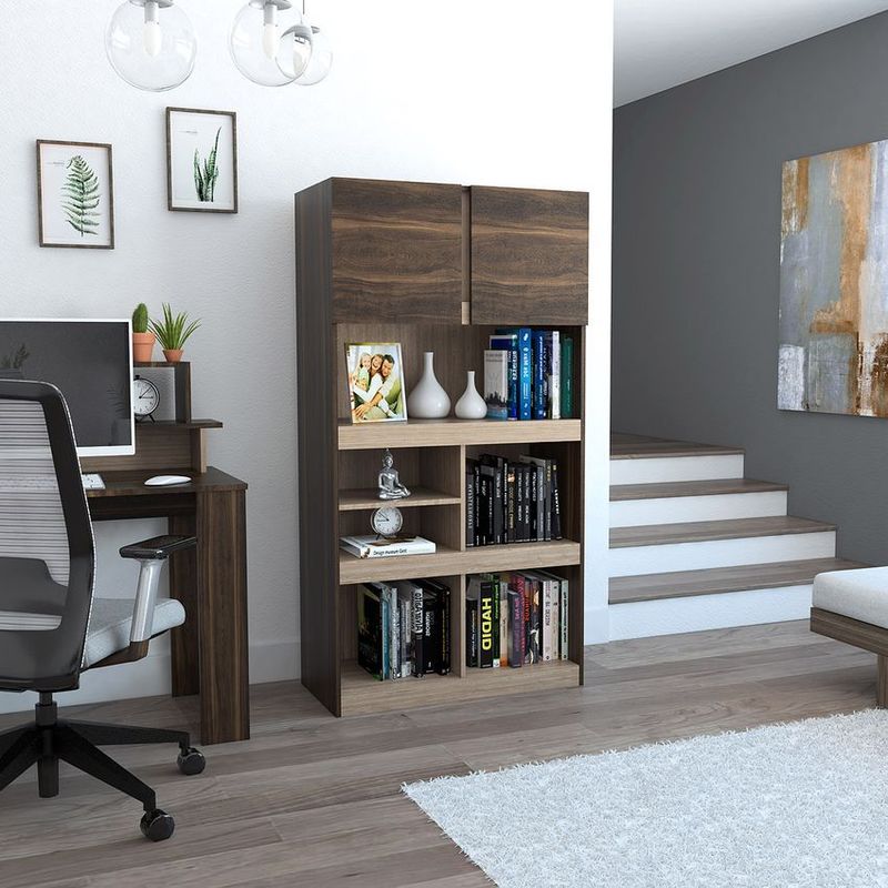 RTA MUEBLES - Biblioteca office 9  habann/miel rta muebles bhm 3301