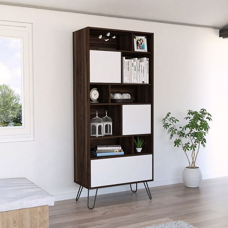 RTA MUEBLES - Biblioteca vassel  habann/blanco rta muebles bhb 3394