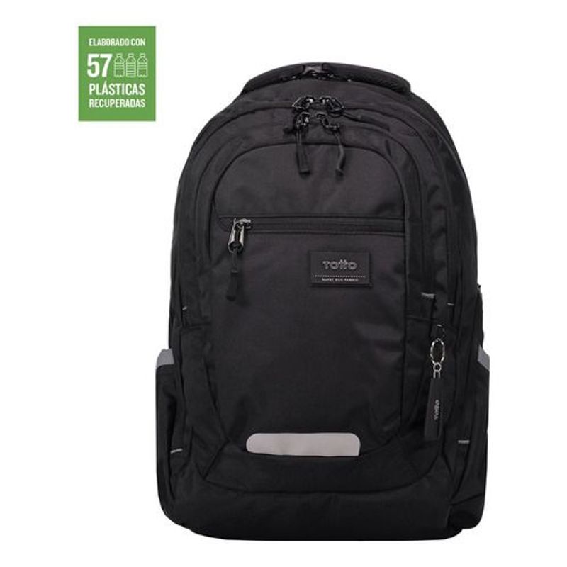 TOTTO - Morral Universitario Porta PC 13" Eufrates Negro Unisex