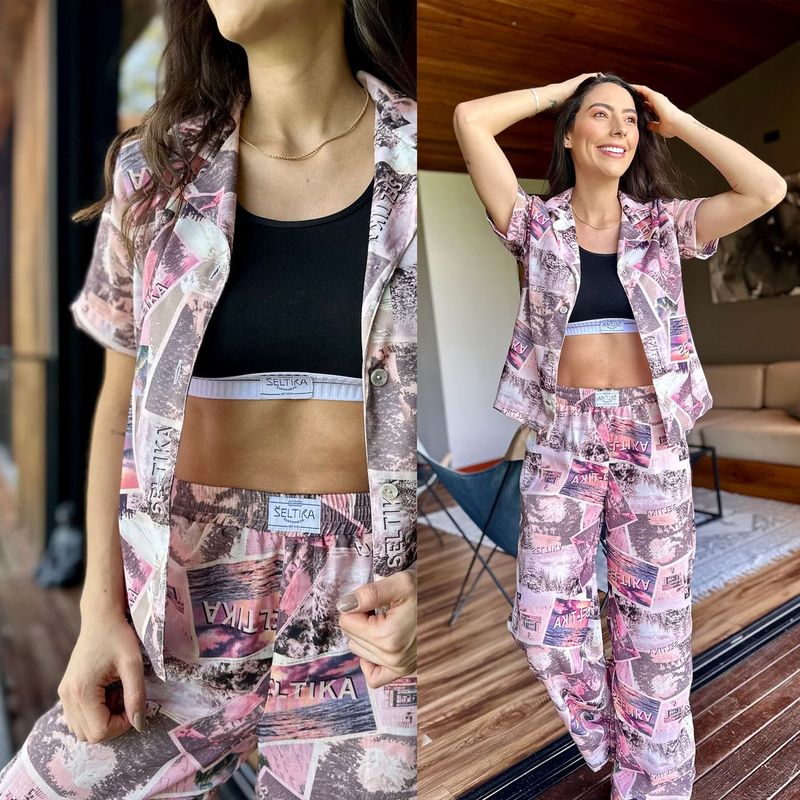 SELTIKA - Set Otoño camisa manga corta  y patalón