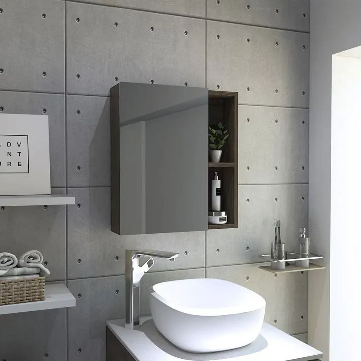 RTA MUEBLES - Gabinete de baño Labelle coñac 49,7x45x1 glc 4573 RTA