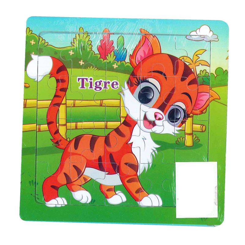 GENERICO - Super Rompecabezas Madera De Tigre X 20 Piezas Para Niños